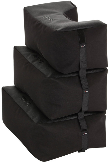 투토츠 풋레스트 카시트 발판 스몰 + 미디움 + 라지 세트, 블랙, 1세트