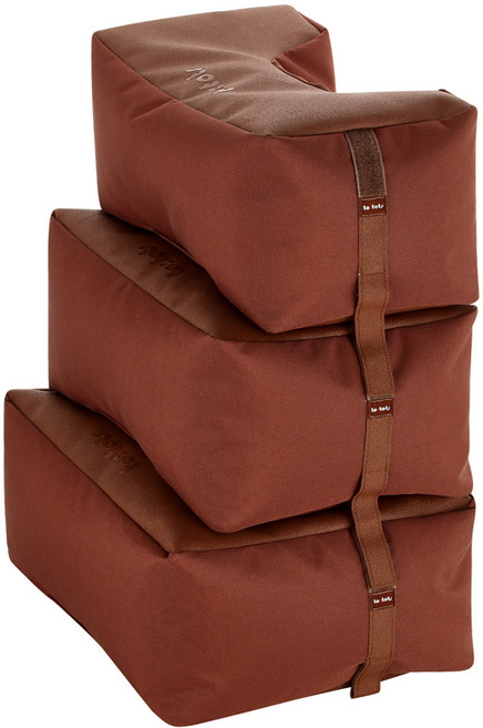 투토츠 풋레스트 카시트 발판 스몰 + 미디움 + 라지 세트, 브라운, 1세트