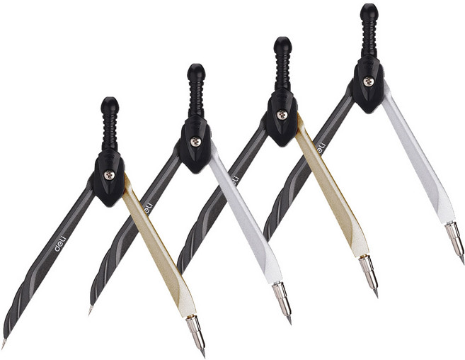 델리 연필식 컴퍼스 EG20502 2종 4p 랜덤 발송, 1세트