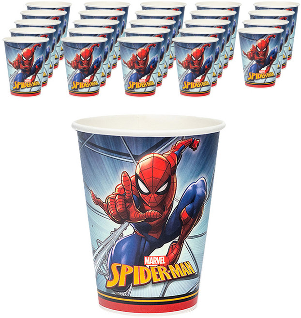 마블 스파이더맨 오리지널 종이 파티컵 290ml, 25개입, 1박스