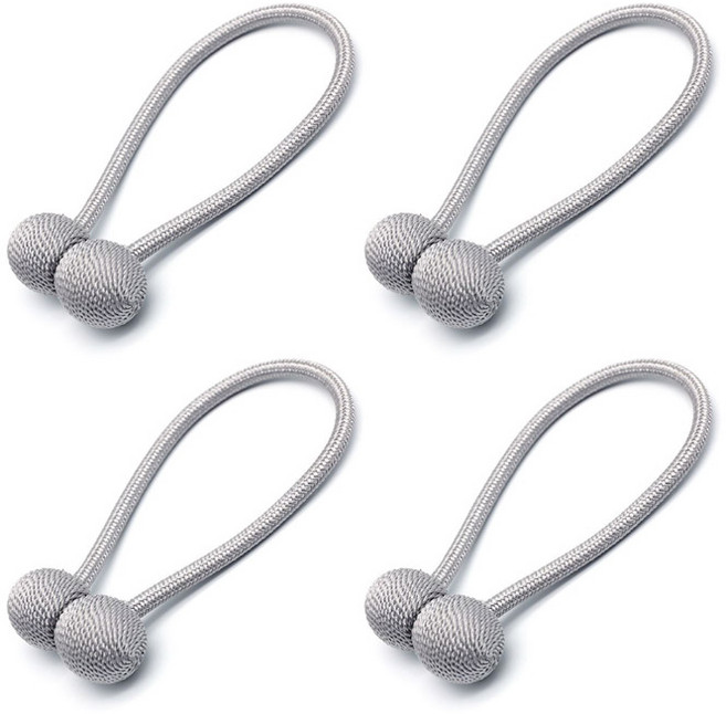 아리코 커튼고정 스트랩볼 49cm, 실버, 4개