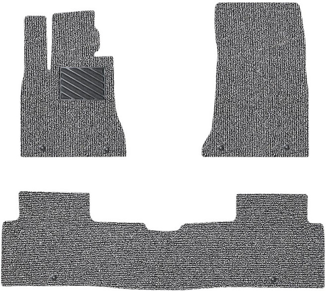 포시즌 차량용 코일카매트 확장형 1+2열, 제네시스 G80 3세대, 그레이