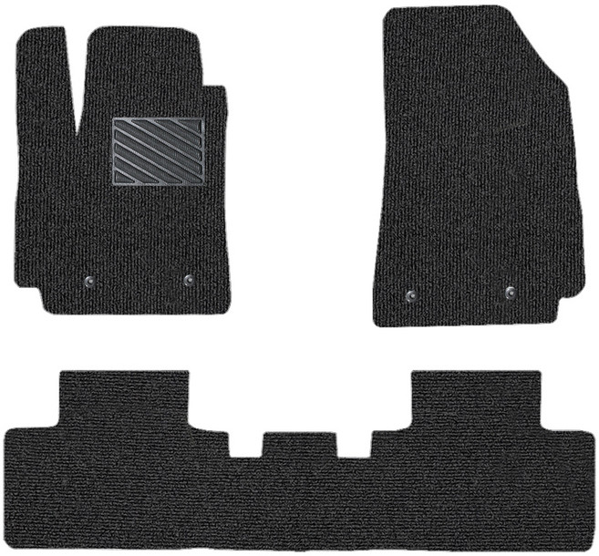 포시즌카매트 차량용 코일카매트 확장일체형 1+2열 3p, XM3, 블랙