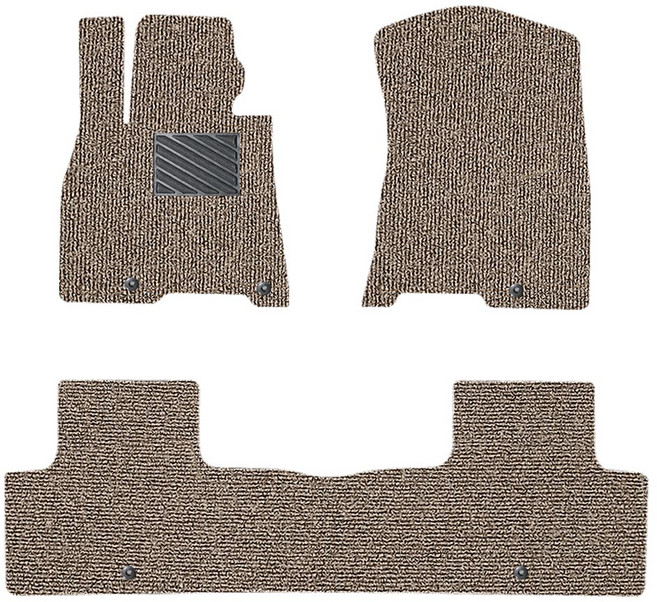 포시즌카매트 차량용 코일매트 확장일체형 1+2열 3p, 제네시스 GV80 5인승, 브라운