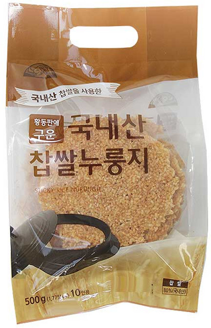 오가닉스토리 국내산 찹쌀누룽지, 500g, 1개