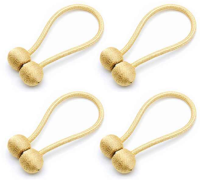 아리코 마그네틱 커튼고정 스트랩볼 49cm, 골드, 4개