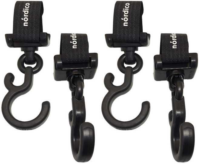 노르디코 프리미엄 유모차 걸이, 블랙, 4개