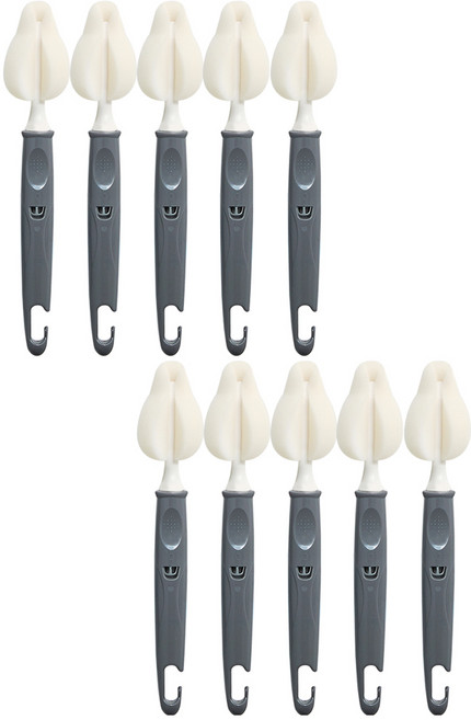 리에또 필터폼 고리형 젖꼭지 세척솔, 10개, 그레이