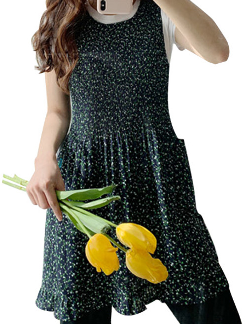 물망초 쉬폰 앞치마, 그린, 1개