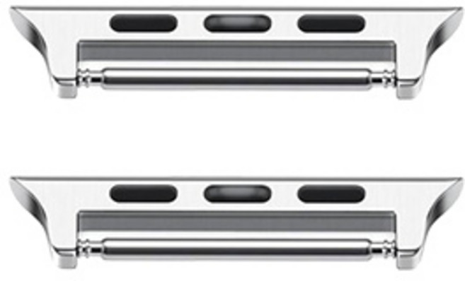 비쉐르 애플워치 스트랩 커넥터 40mm, 실버, 2개