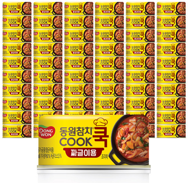 동원 참치 쿡 짜글이용, 60개, 100g