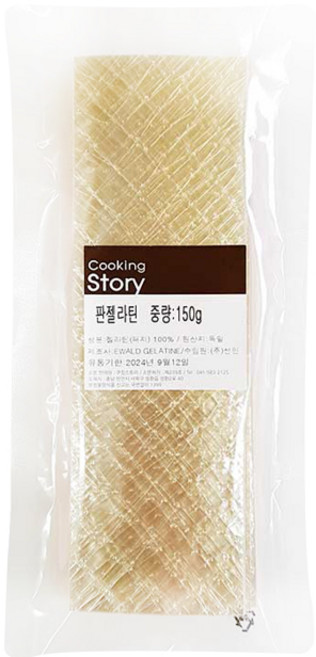 Cookingstory 吉利丁片, 150g, 1包