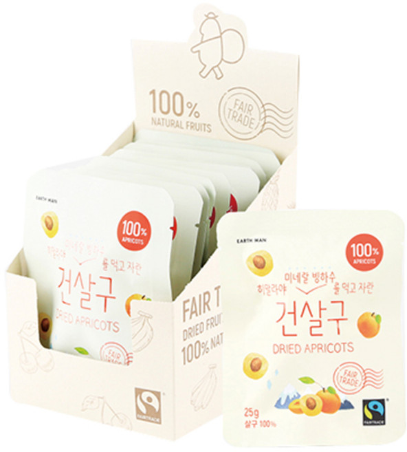 어스맨 히말라야 무설탕 건살구, 25g, 10개