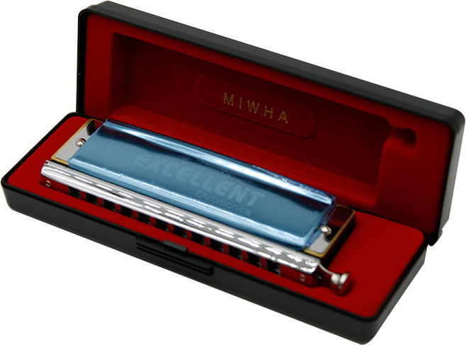 미화 하모니카 크로매틱 액설런트 48 C키, 실버, 1개