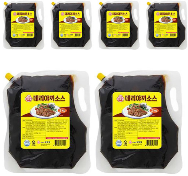 오뚜기 데리야끼소스, 2kg, 6개