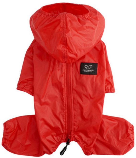 퍼피엔젤 에어 커버롤 레인코트 PA-OW001, Red, 1개