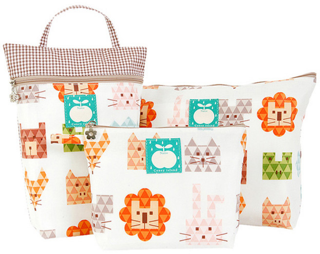 코니아일랜드 어린이집 방수파우치 3종 세트, The애니멀