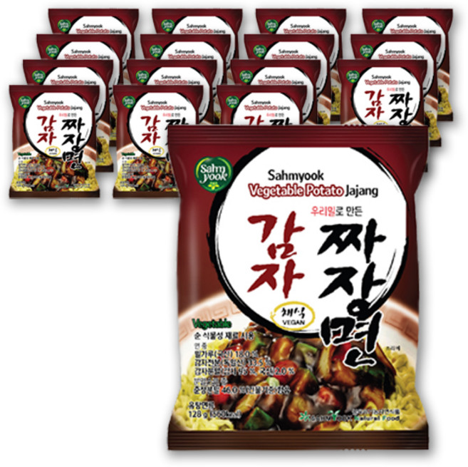 삼육 우리밀 감자짜장면 128g, 16개