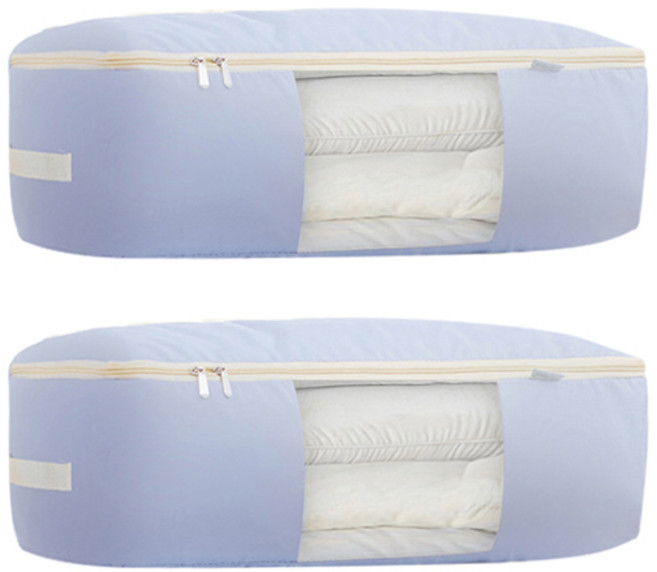 마켓피오 옥스포드 파스텔 이불정리함, 블루, 2개