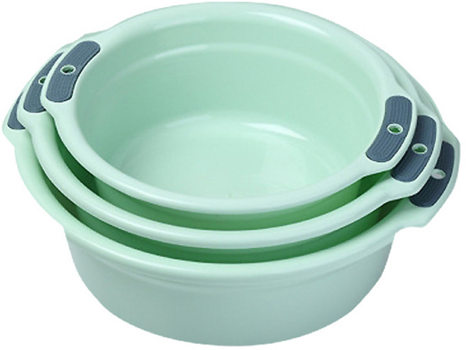 제이라이프 컬러풀리 세숫 대야 세트, 민트, 1세트