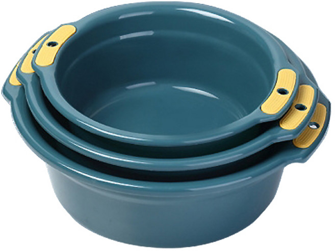 제이라이프 컬러풀리 세숫 대야 세트, 그린, 1세트