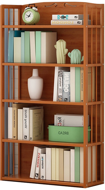 가팡 원목 심플 책상 선반 5단 800, 브라운