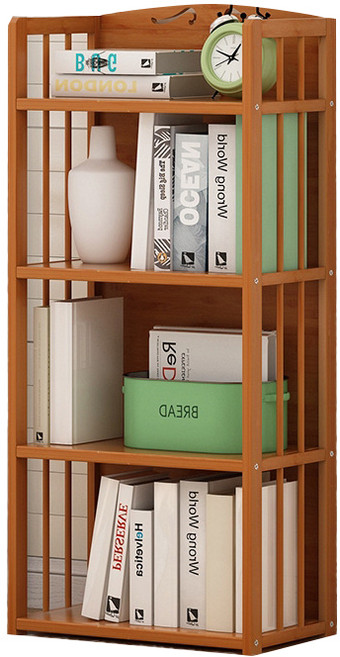 가팡 원목 심플 책상 선반 4단 500, 브라운