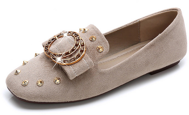 마켓에이 스터드장식 플랫 컴포트 로퍼