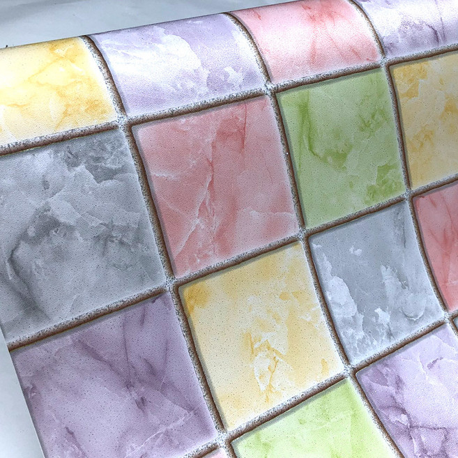 펄 타일 칼라시트지 WPC-007S-500, 연한프란시스, 50 x 500 cm