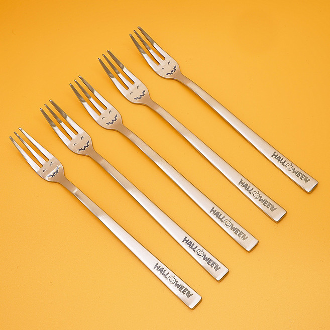 테이블아트 할로윈 디저트 티포크, 실버, 5개