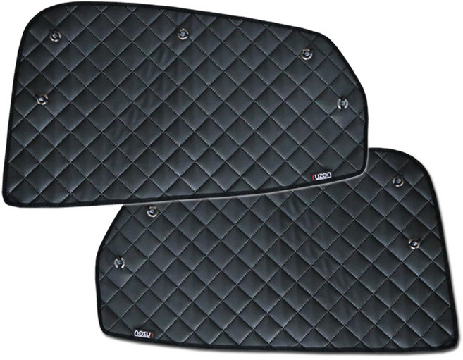 루젠 더맥스 차량용 가죽 암막 햇빛가리개 기아 구형쏘울, 블랙, 1세트