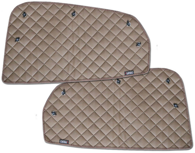 루젠 더맥스 차량용 가죽 암막 햇빛가리개 삼성 SM6, 베이지, 1세트