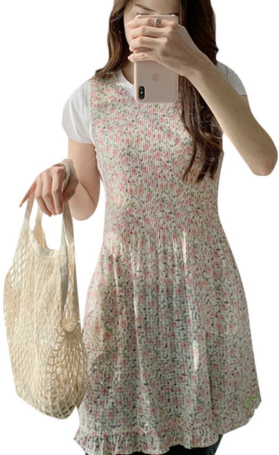 한스빌 블리 쉬폰 앞치마, 아이보리, 1개