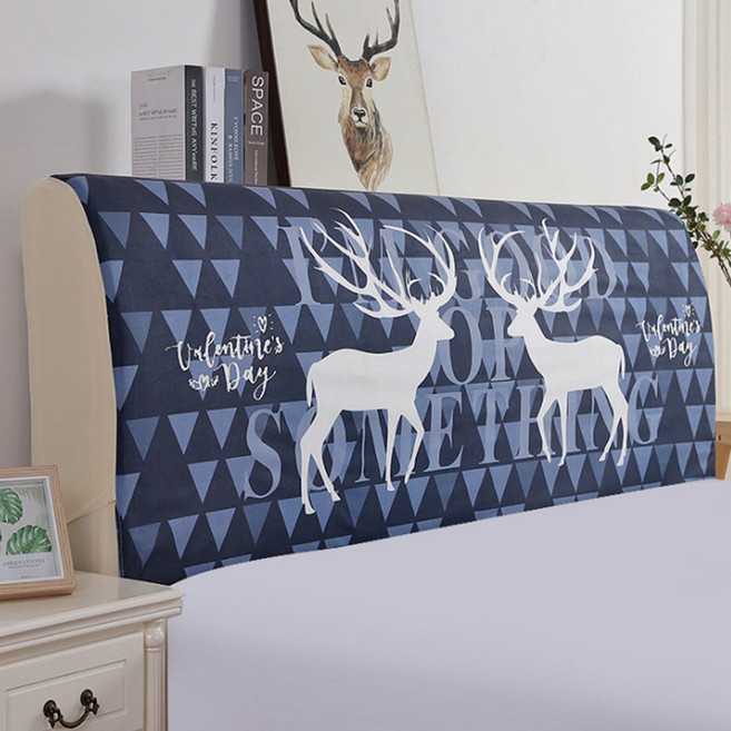 앤티스 패브릭 디지털 프린팅 침대 헤드 커버, 엘크, 1개