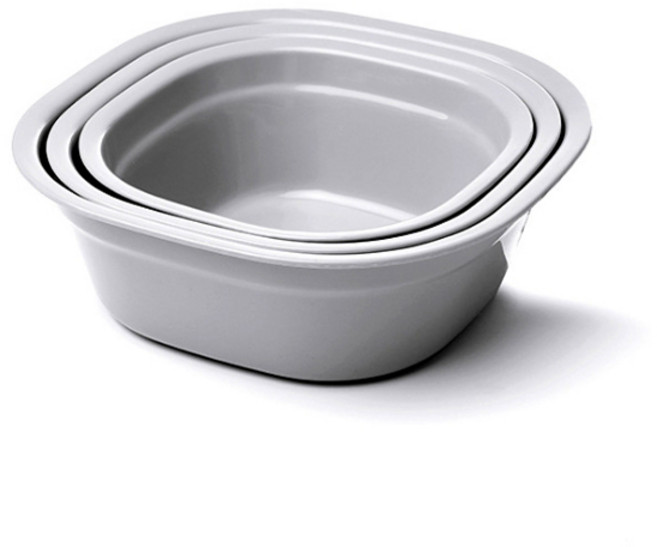 제이라이프 심플 세면대야 세트, 그레이, 1세트