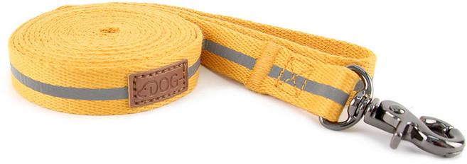 도그아이 반사광 캐시미어 반려동물 리드줄, 머스타드, 1개