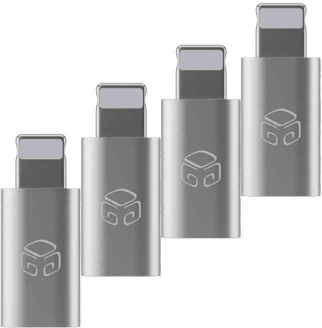 디지지 메탈 8핀 젠더, 실버, 4개