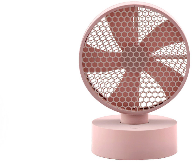 쿨린 허니콤 휴대용 무선 테이블 팬, CL-006, 베이비핑크