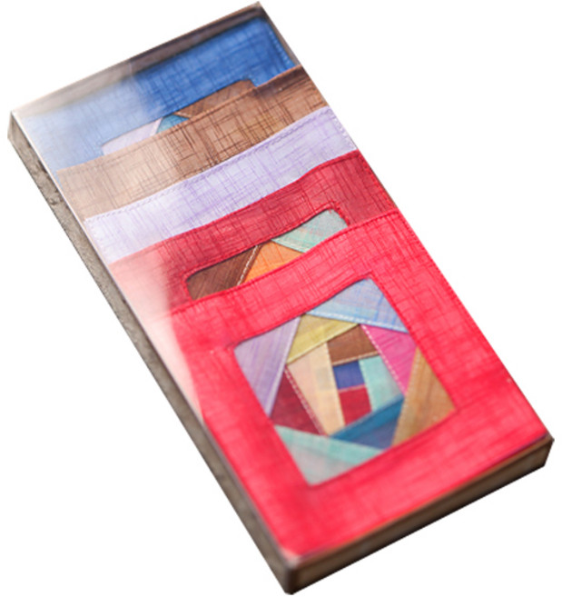 하율공방 고급 모시 전통 조각보 컵받침 5p, 랜덤 발송, 1개