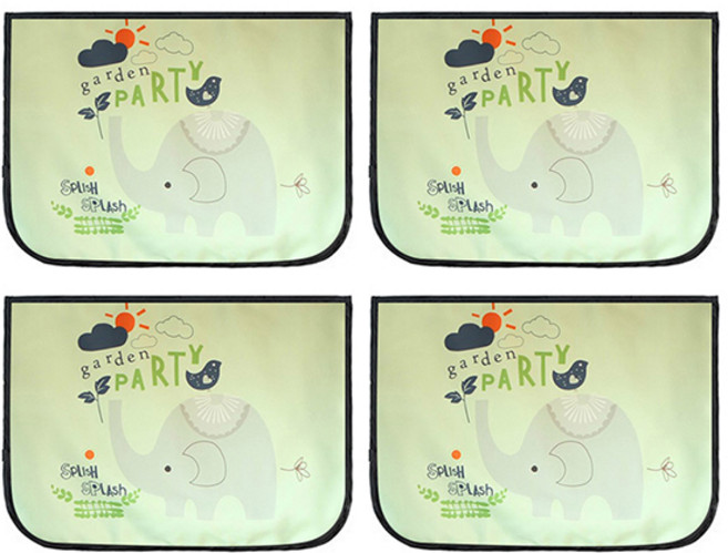 블럭마트 차량용 자석 햇빛가리개, 코끼리, 4개