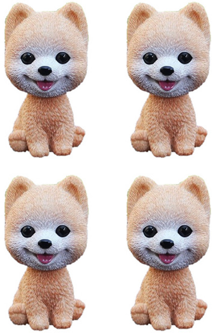 블럭마트 차량용 강아지 흔들인형 4p, type3, 4개