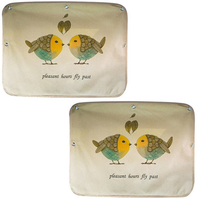 블럭마트 차량용 자외선 차단 가림막, 참새, 2개