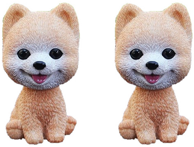 블럭마트 차량용 강아지 흔들인형 2p, type3, 2개