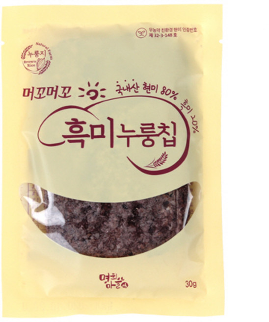 명희마을 머꼬머꼬 흑미누룽칩, 30g