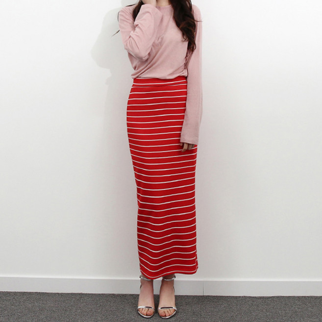 세이스타일 하즈 트임 H라인 스커트