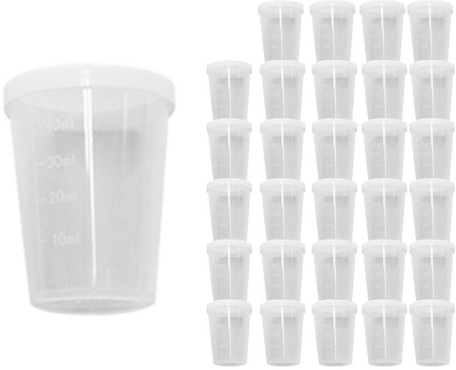 PP 미니 계량컵 100p, 100개, 50ml, 투명