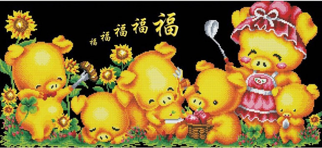 조이십자수 DIY 11CT 프린트 십자수 DIY 세트 K1188, 1개