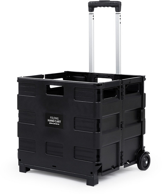 홈앤하우스 접이식 핸드카트 35kg, 블랙, 1개