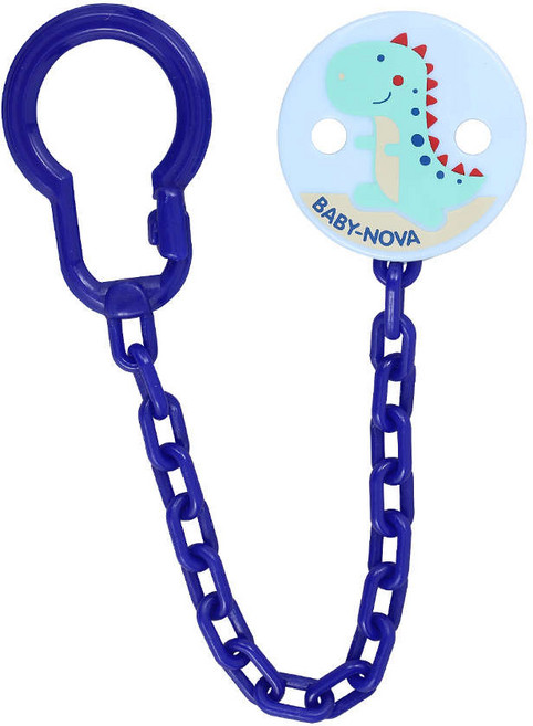 덴티스타 베이비노바 노리개 젖꼭지 홀더 디노, 혼합색상, 1개