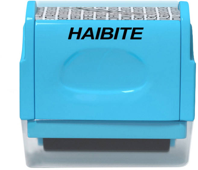 HAIBITE 개인정보 유출방지 보호 롤러 스템프, 1개, 옵션B(블루)